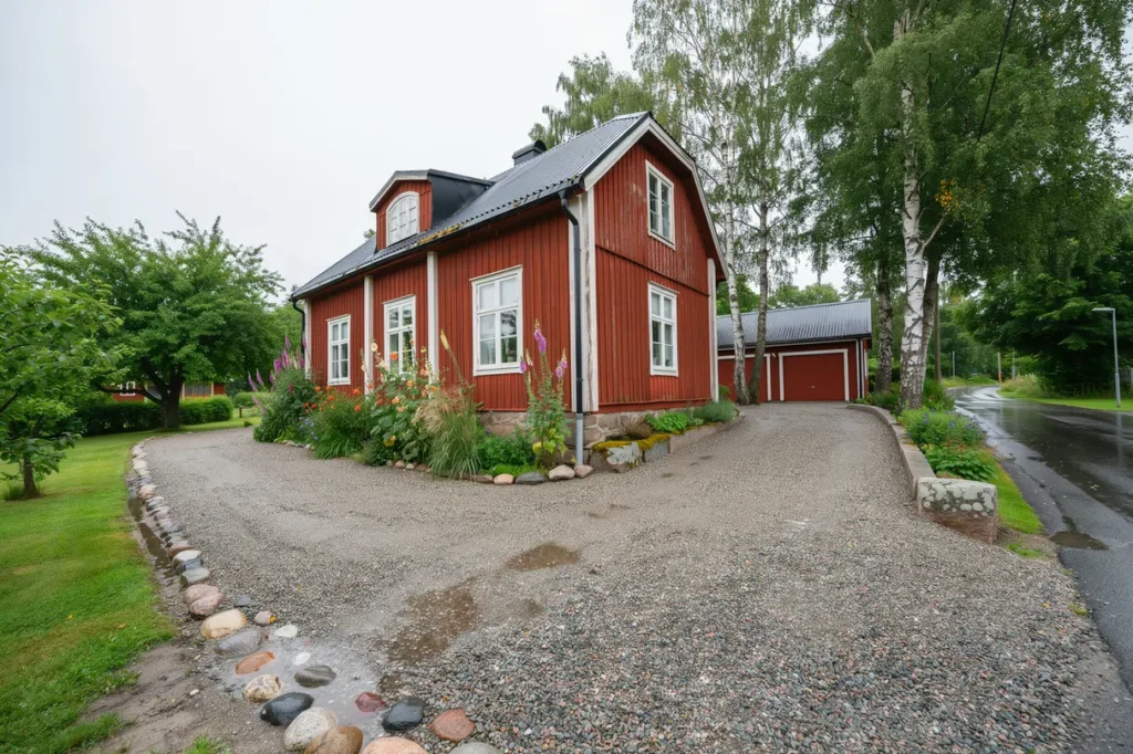 juni p tomten s anl gger du en h llbar grusuppfart som klarar sommarregn och semestertider