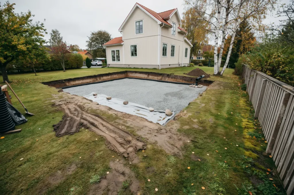 markarbete inf r attefallshus s f rbereder du tomten f r en stabil och dr nerad grund