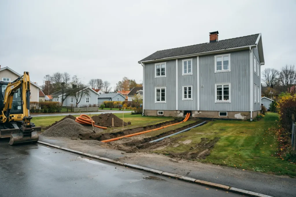 kommunalt vatten och avlopp till huset s g r anslutningen till fr n planering till inkoppling
